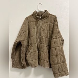 Forever 21 Quilted Zip-Up Jacket - XL